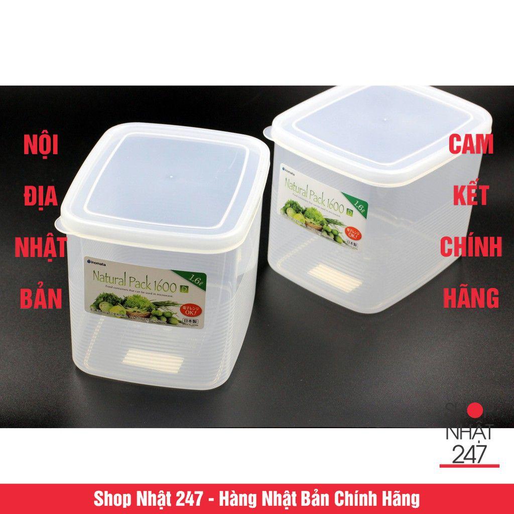 Hộp thực phẩm vuông 1600ml Inomata NỘI ĐỊA NHẬT BẢN