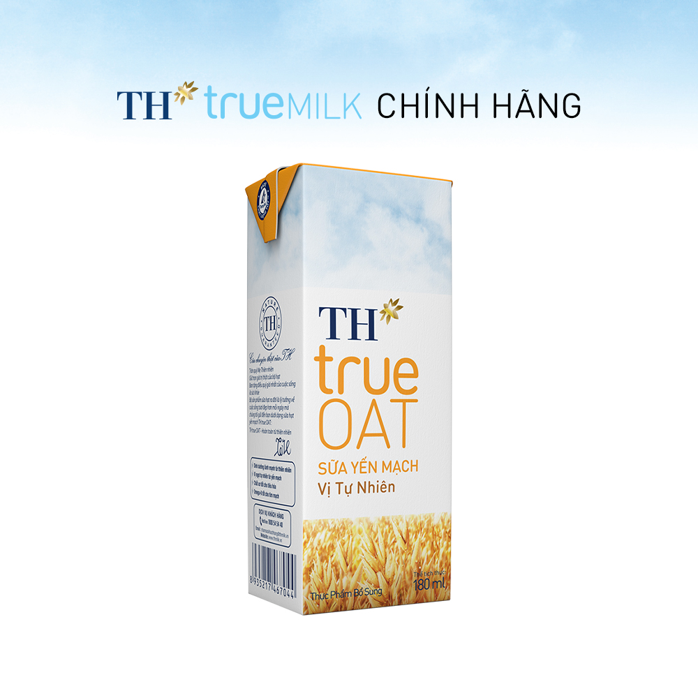 Thùng 48 hộp sữa yến mạch vị tự nhiên TH True Oat 180ml (180ml x 48)