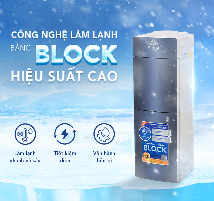 Cây Nước Nóng Lạnh Úp Bình Hòa Phát HTL258 - Bảo hành 28 tháng - Hàng chính hãng