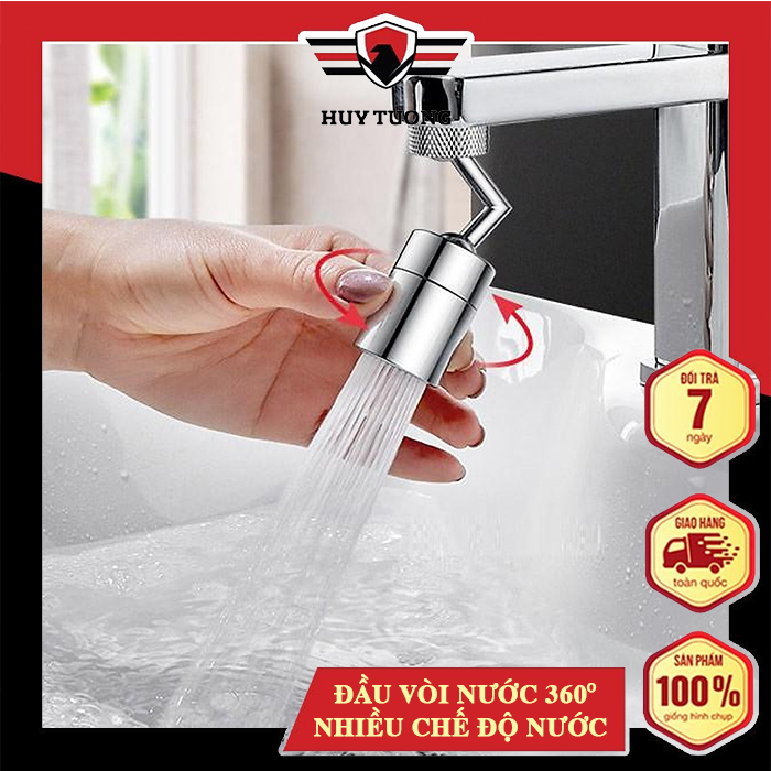 Đầu nối vòi nước, đầu vòi rửa bát chén tăng áp đa năng thông minh xoay 360 720 độ bồn rửa mặt inox