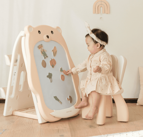 Bảng Từ & Ghế Ngồi Cho Bé – Malang Honey – Hình Gấu Màu Nâu Đáng Yêu