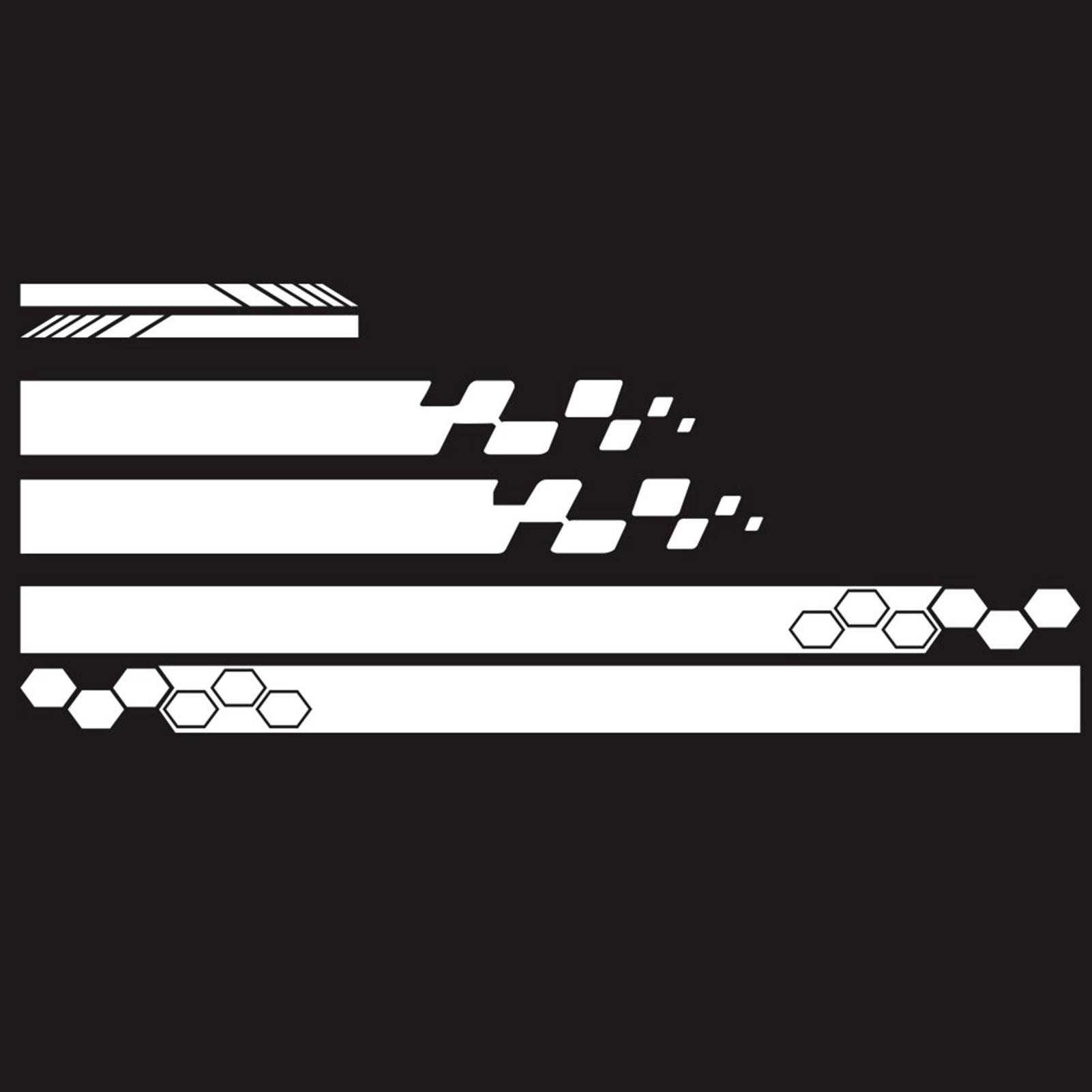 5 Pieces Vinyl Car Side Sticker Auto Body Racing Sports Decals Universal Car Truck DIY Decal Stripe Vinyl Stickers