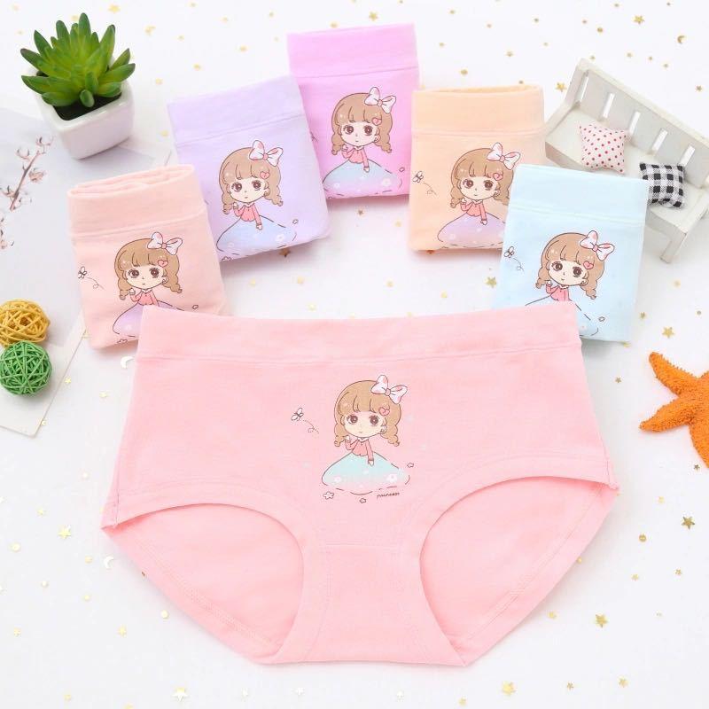 Set 5 quần chip tam giác bé gái KIDS GENZ QUẢNG CHÂU , quần lót trẻ em cotton cao cấp mềm mịn thoáng mát bảo vệ CHO BÉ