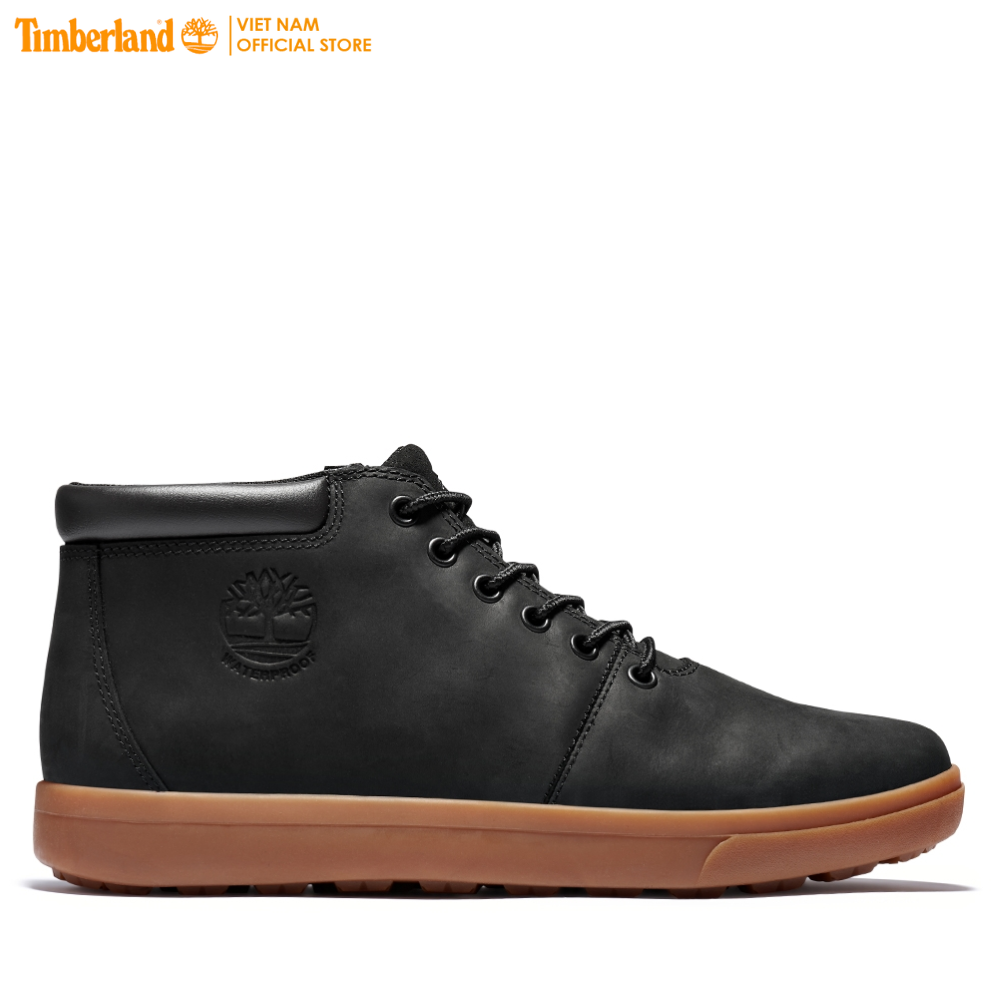 Timberland Giày Nam Boot Cổ Trung Ashwood Park Waterproof Leather Chukka Black Full Grain TB0A2DSN01