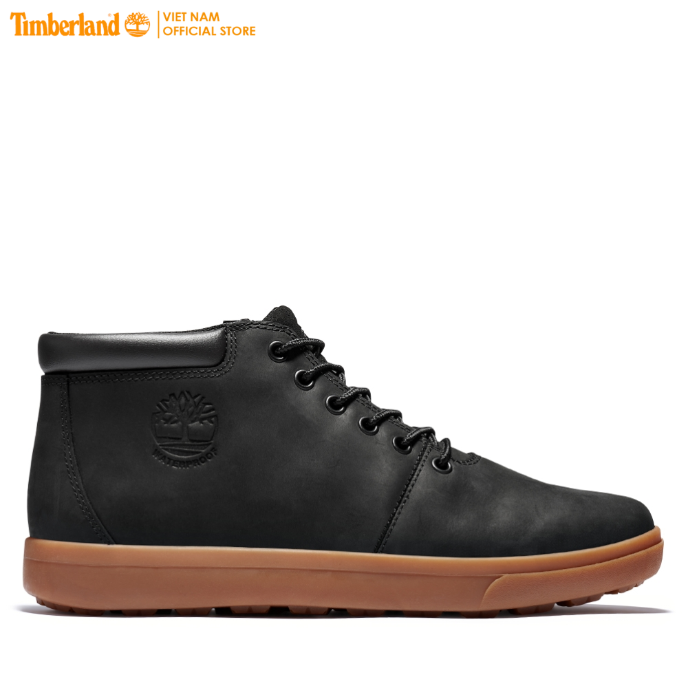 [Original] Timberland Giày Nam Boot Cổ Trung Ashwood Park Waterproof Leather Chukka Black Full Grain TB0A2DSN01