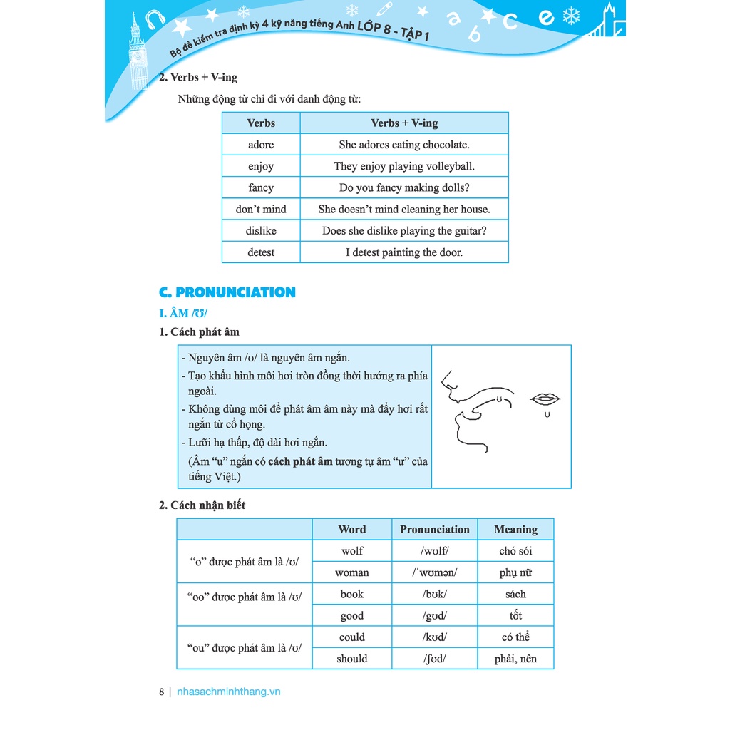 Sách - GLOBAL SUCCESS - Bộ đề kiểm tra định kỳ 4 kỹ năng tiếng anh lớp 8 tập 1 - MT
