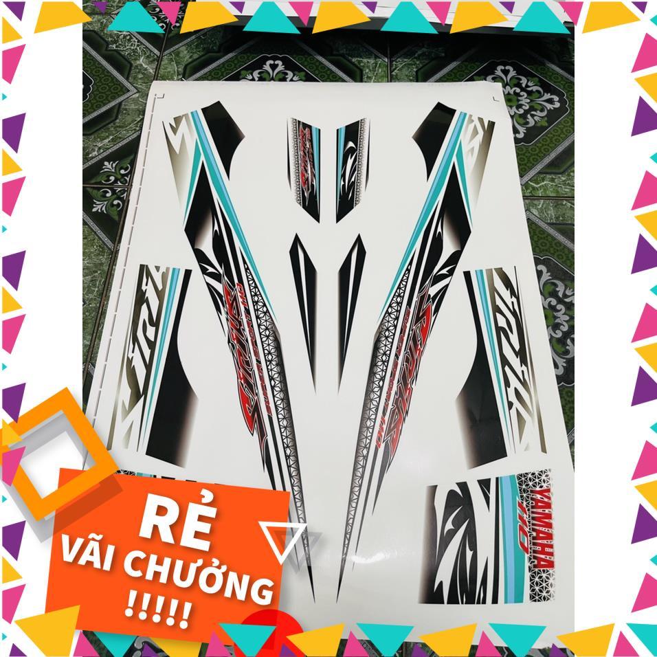 Tem Rời Sisius Mẫu Hoa Văn Trắng Xanh