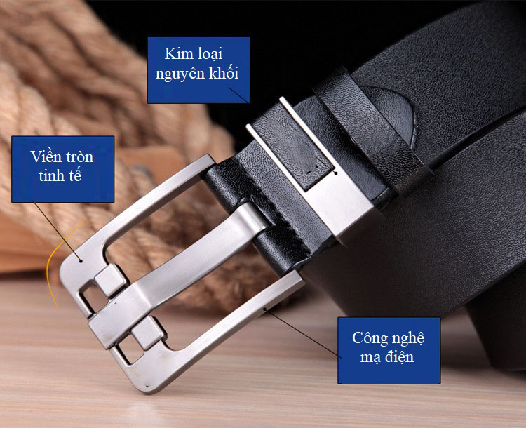 Dây Thắt Lưng Nam Mặt Đồng Nguyên Miếng DL03