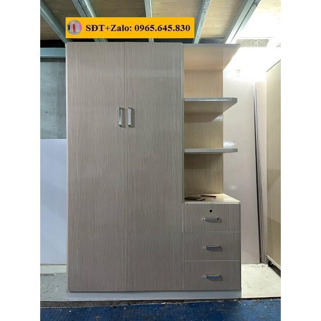 Tủ Nhựa Đài Loan 2 Cánh 1 Kệ Màu Gỗ Sồi 642