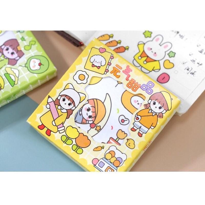 SET 20 TẤM STICKER DỄ THƯƠNG MÀU SẮC CUTE