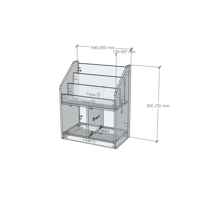 [Happy Home Furniture] KID, Kệ lưu trữ cho trẻ em, 64cm x 38cm x 80cm ( DxRxC), KSA_051