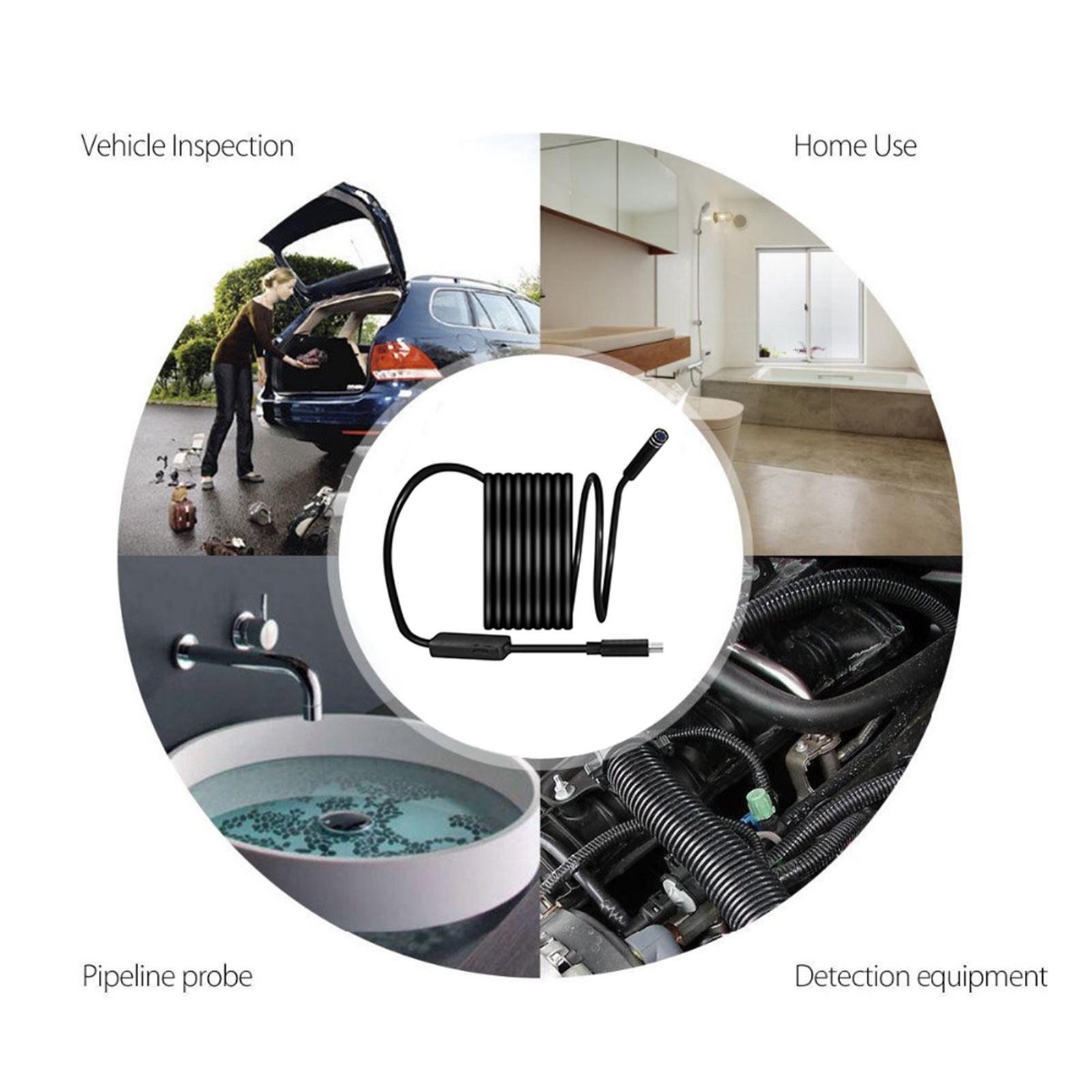 8mm Endoscope Inspection Camera Thin for Android iOS Vehicle