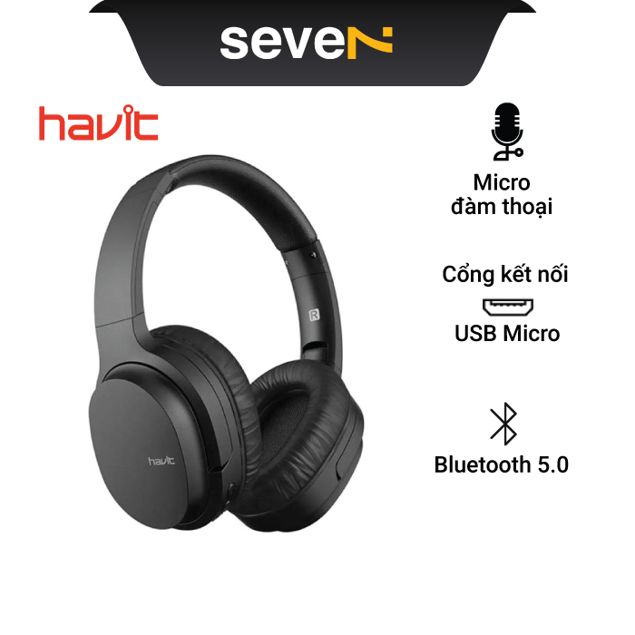 Tai Nghe Bluetooth Headphone HAVIT i62 - Hàng Chính Hãng - Trắng