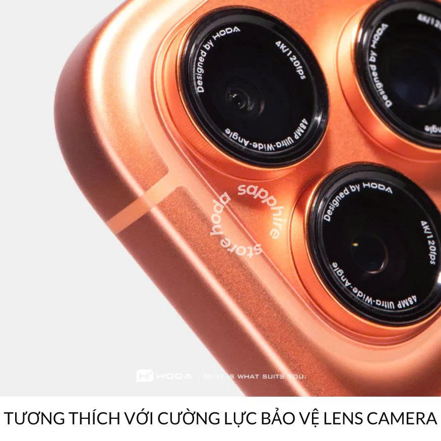 Miếng Dán Camera PET Nhám Mờ Hoda Matte Cho iPhone 17 Pro Max – Chống Trầy Xước, Chống Vân Tay, Kèm Khung Dán Chuẩn Xác - Hàng chính hãng