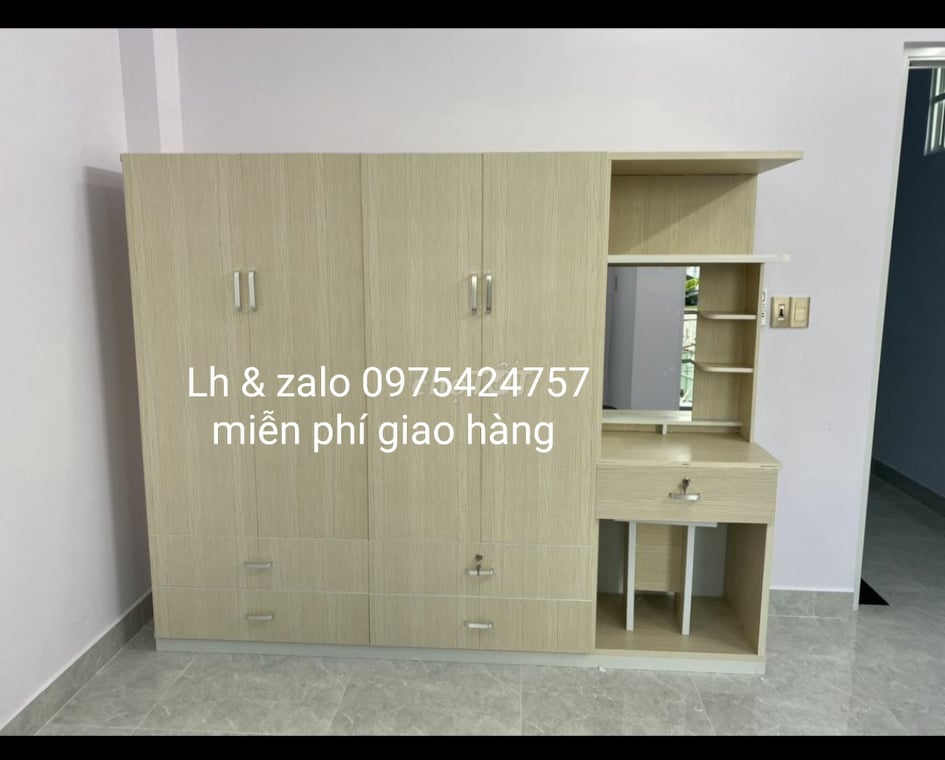 Tủ nhựa đài loan liền bàn trang điểm