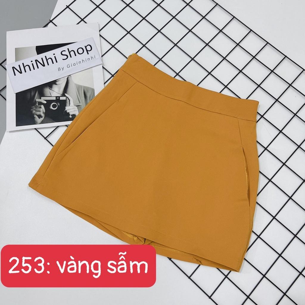 Chân váy dáng A khóa sườn, Chân váy Umi có lót quần khai túi CV253 - NhiNhi Shop