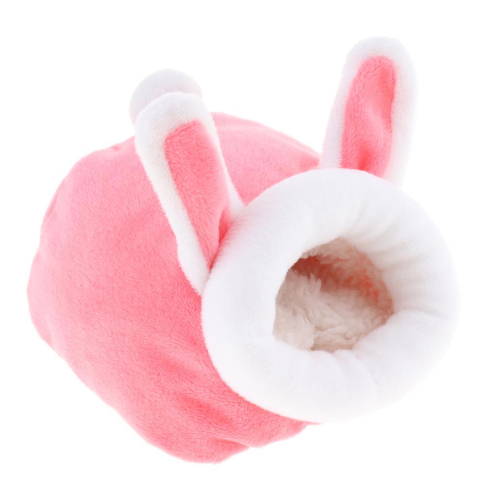 2 Pcs Warm Small Animal Bed Hamster Cotton Nest Chinchilla Habitat House