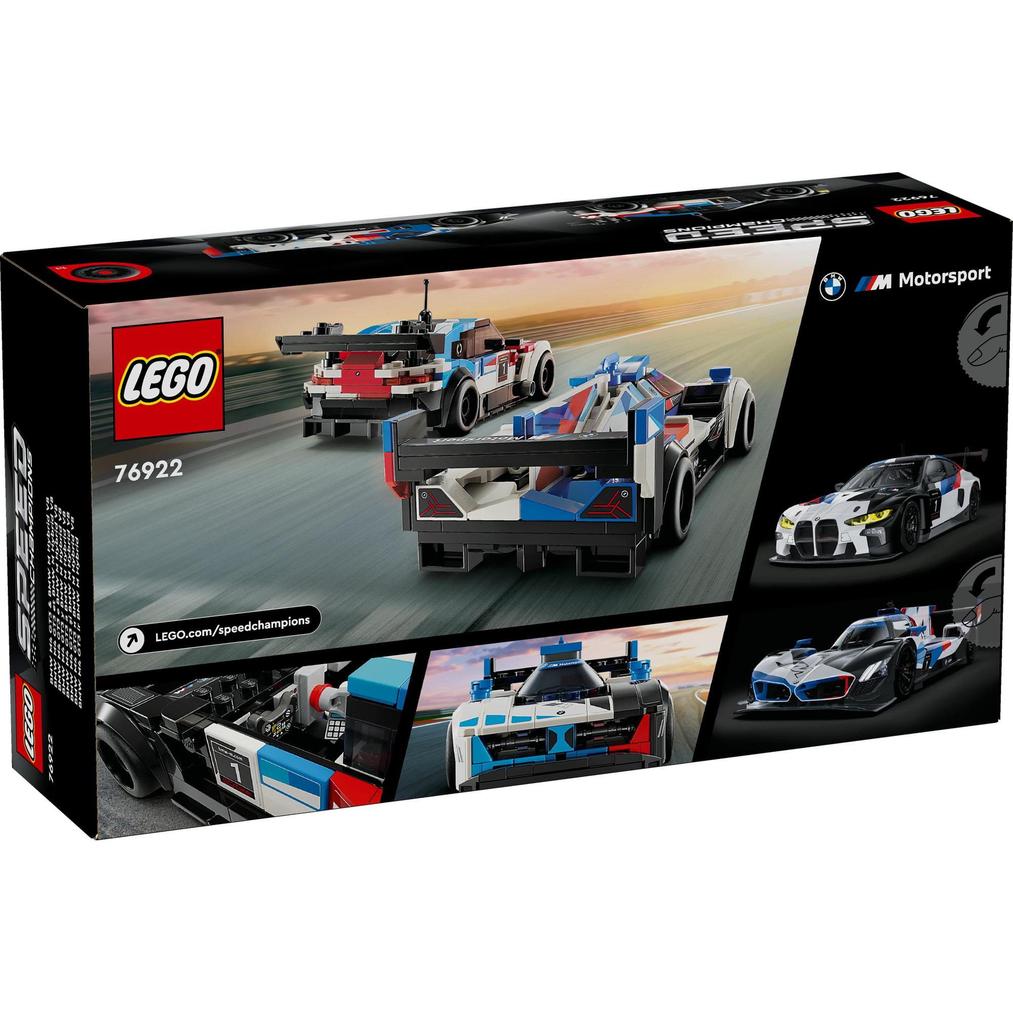 LEGO SPEED CHAMPIONS 76922 Đồ chơi lắp ráp Siêu xe BMW M4 GT3 &amp; BMW M Hybrid V8 (676 Chi Tiết)