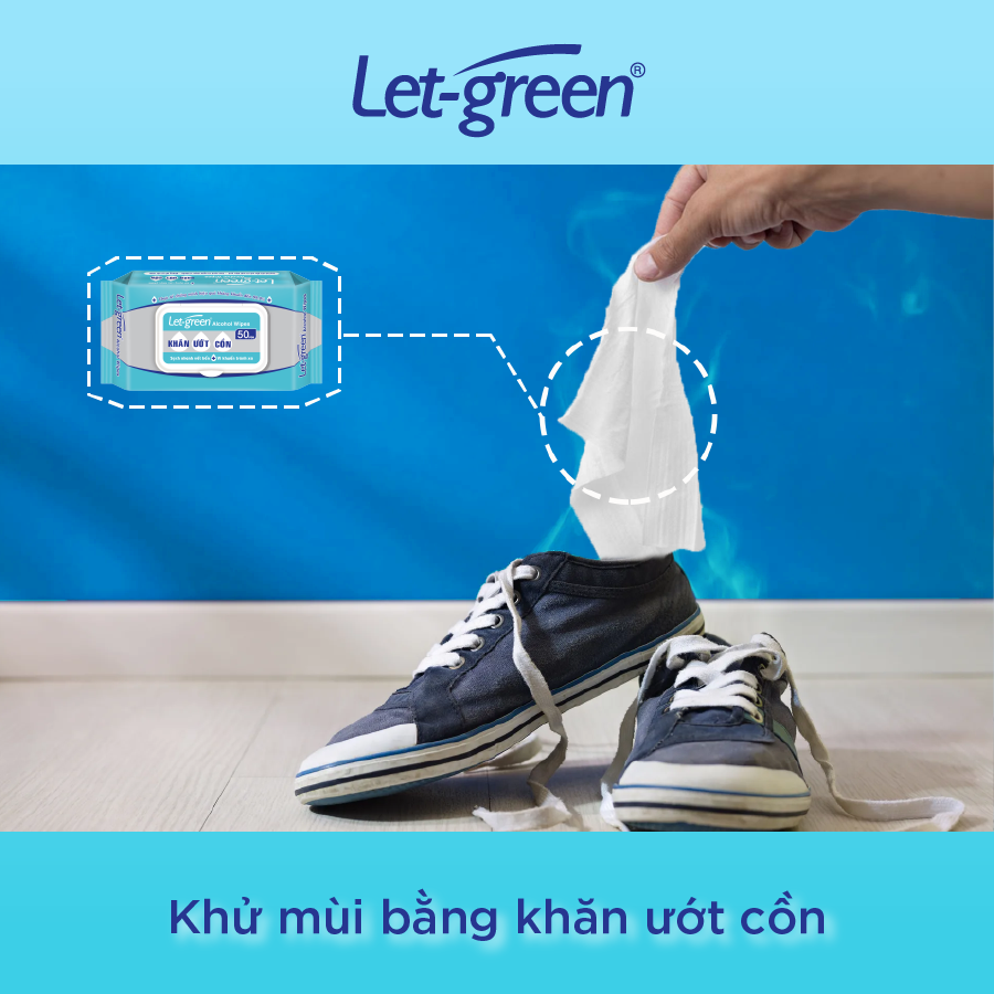 Combo 120 Gói Khăn Ướt Cồn Let-green (10 Tờ x 120)