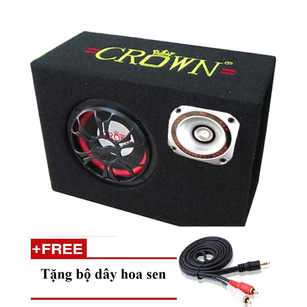 Loa vi tính nghe nhạc bằng USB , thẻ nhớ  Crown vuông số 5 (Tặng dây hoa sen) - Hàng nhập khẩu