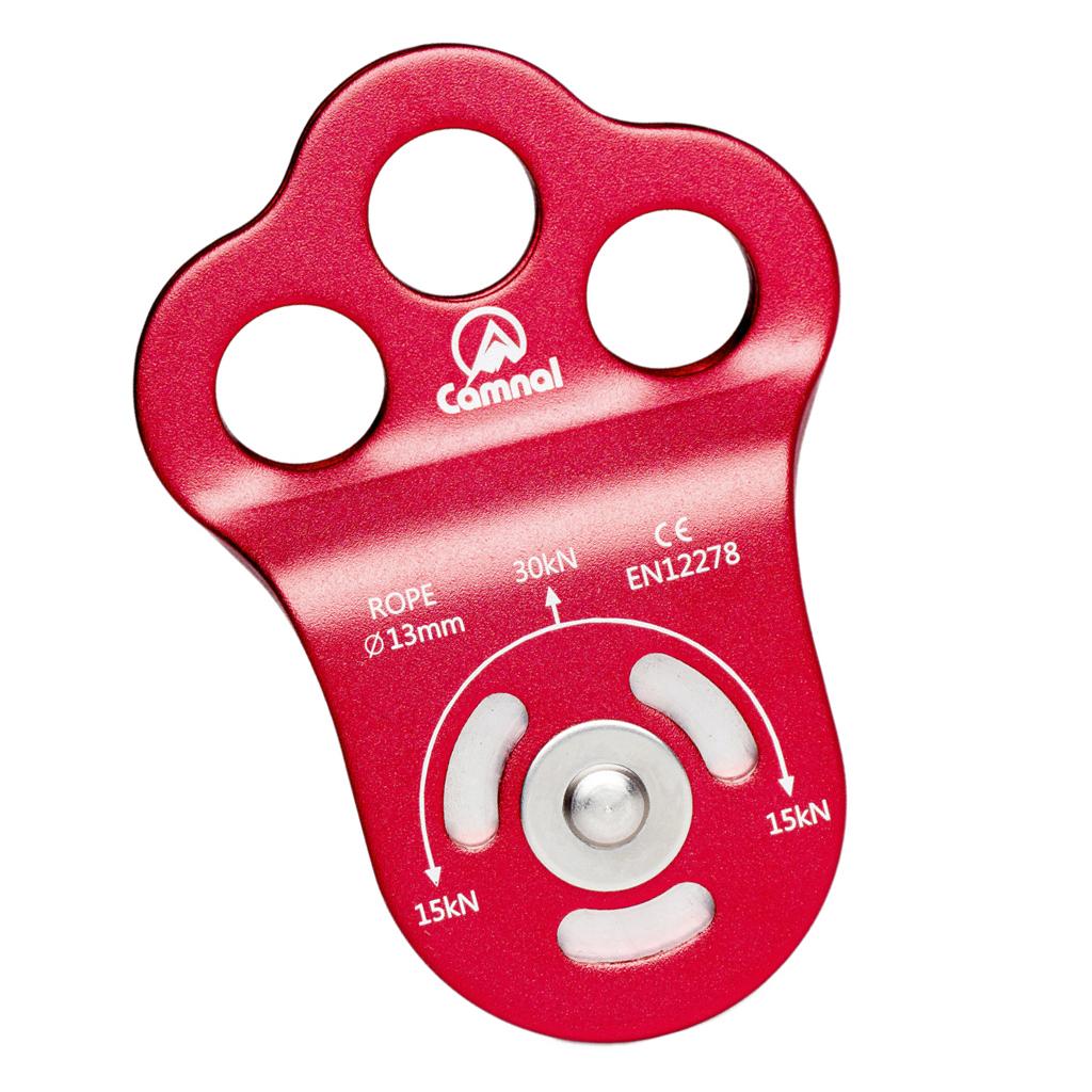 Outdoor Climbing 30KN Triple Attachment Pulley for 13mm Rope Tree Arborist