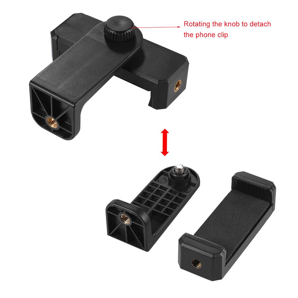 Universal Mini Phone Tripod Stand Handheld Grip Stabilizer with Adjustable Smartphone Clip Holder Bracket for iPhone 7