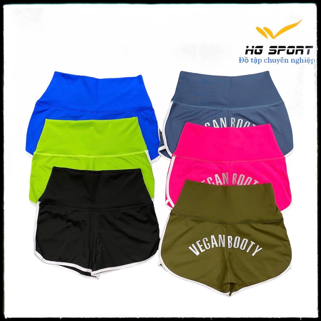 Đồ Tập Gym, Aerobic, Thể Thao nữ, Quần Đùi Lưng Cao Hg Sport QD001