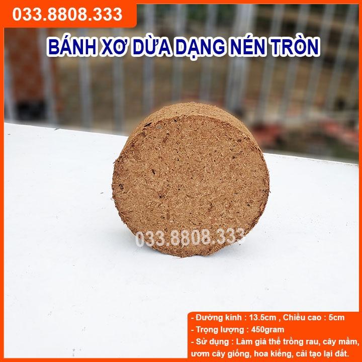 4 BÁNH XƠ DỪA 450G - GIÁ THỂ CHUYÊN DÙNG TRỒNG RAU HOA, RAU MẦM - VTNN - DCLV
