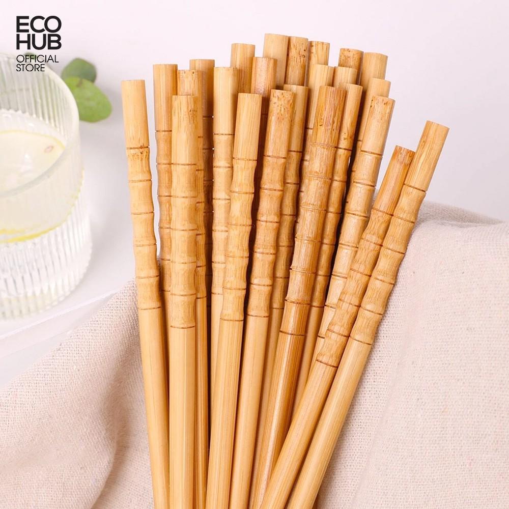 Bộ 10 đôi đũa tre tự nhiên 24cm (Bamboo Chopsticks)| EH069