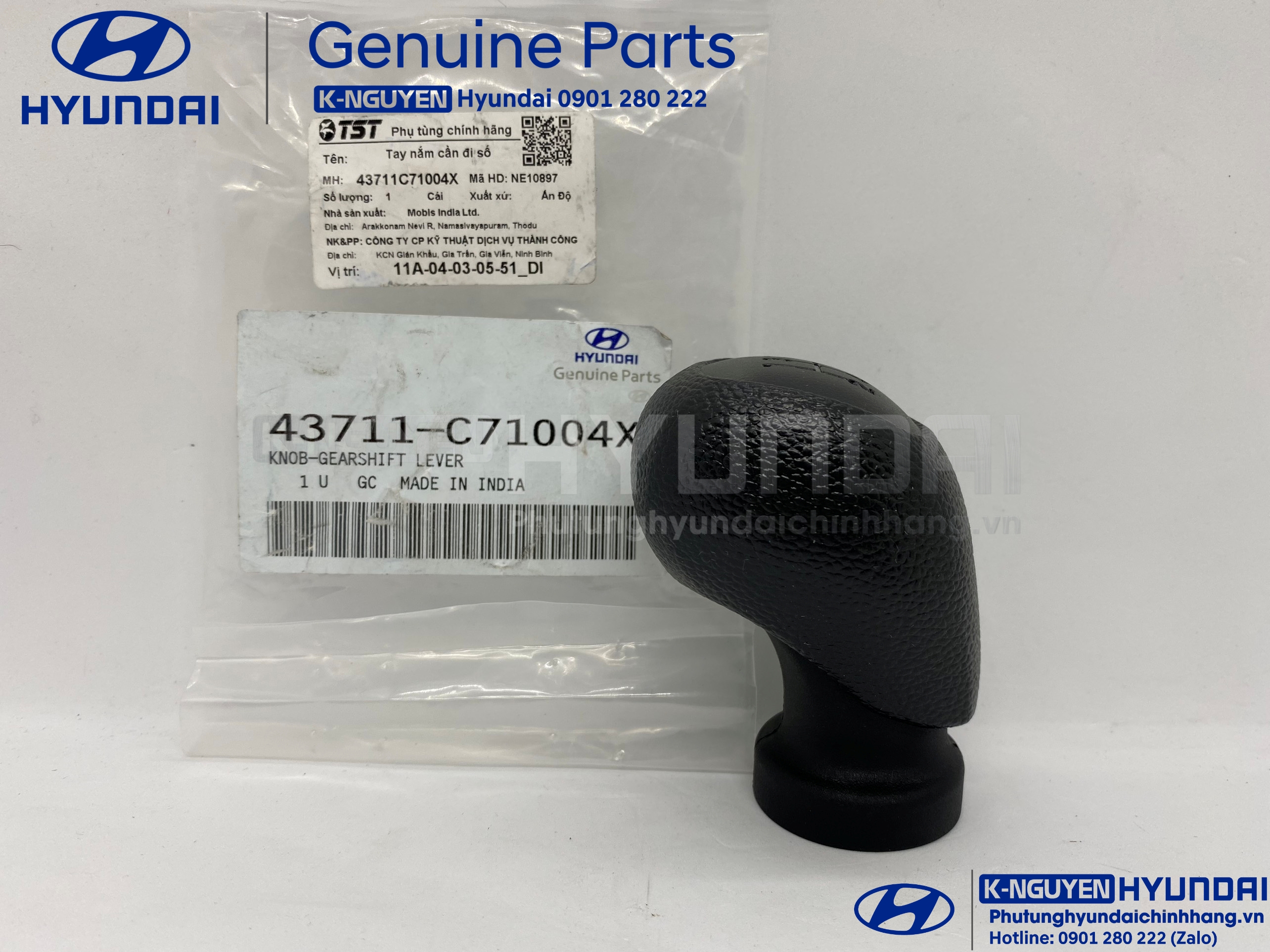 Tay nắm cần số Hyundai i10 và Grand i10 - chính hãng phân phối