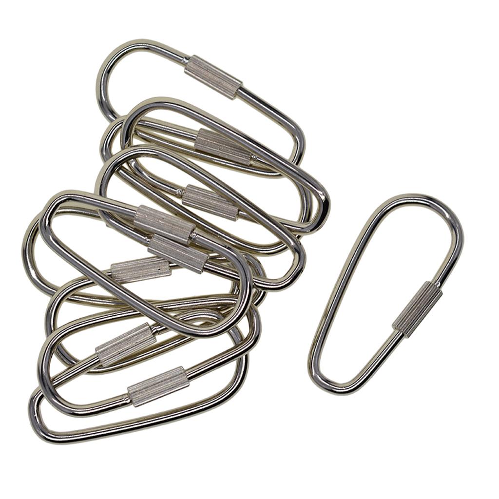 10pcs Keychain Key  Brass Screw Locking Key Chains Bag Holder