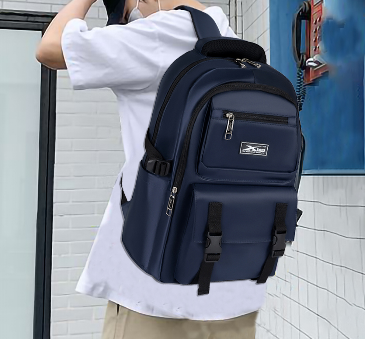 Balo cao cấp cho học sinh trung học Xbags Dark Blue Xb 3202
