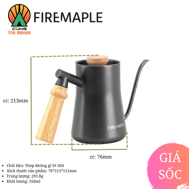 Bình pha cà phê Orca Pour Over 350ml của FireMaple