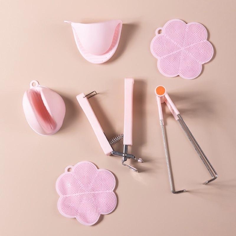 ĐỦ BỘ DỤNG CỤ LÀM BẾP, GẮP ĐỒ NÓNG 6 MÓN