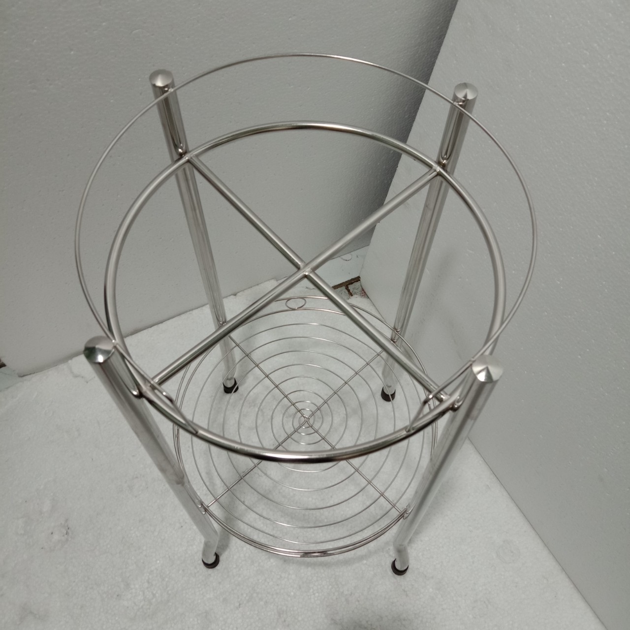 Chân Kệ Bình Lọc Nước Inox 2 Tầng KT 35x35x70cm - Gọn Nhẹ Dễ Di Chuyển