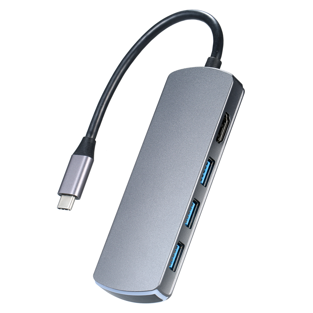 Bộ chuyển đổi Type-C 8 trong 1 Hub Type-C sang HD 4K@30Hz/USB3.0/87W PD Quick Charge / Đầu đọc thẻ TF & SD / Chức năng OTG / Âm thanh 3,5 mm