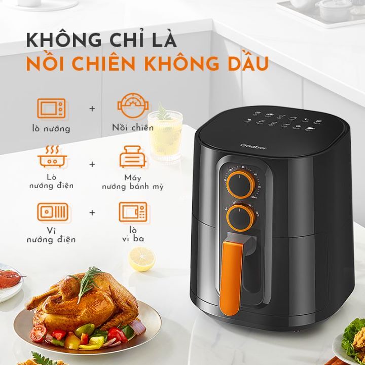 Nồi chiên không dầu GAABOR GA-M5A01 dung tích 5L công suất 1400W điều khiển cơ học - Hàng chính hãng