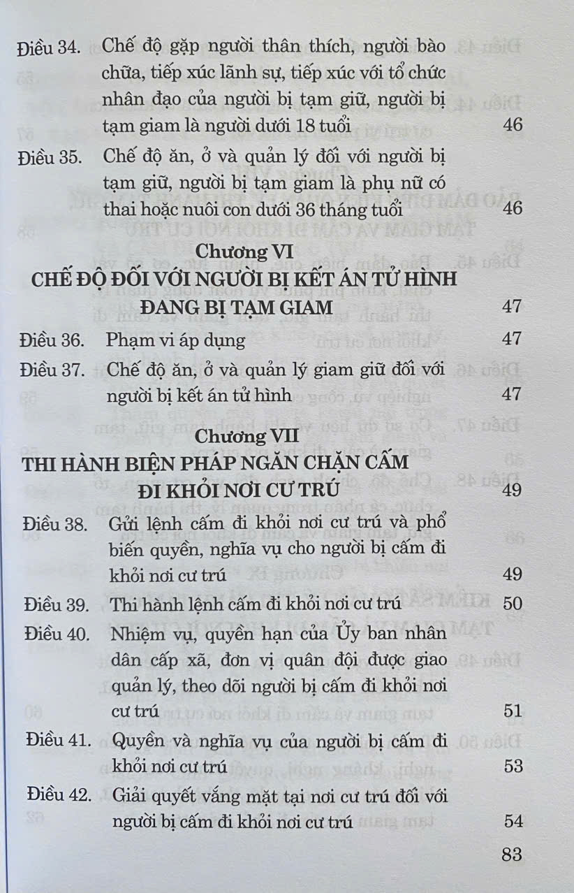 Luật Thi Hành Tạm Giữ, Tạm Giam Và Cấm Đi Khỏi Nơi Cư Trú Năm 2025