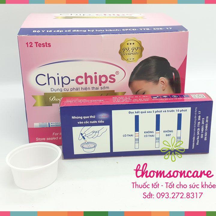 Que thử thai Chip Chip - test thử thai , giao hàng kín đáo, che tên chipchip