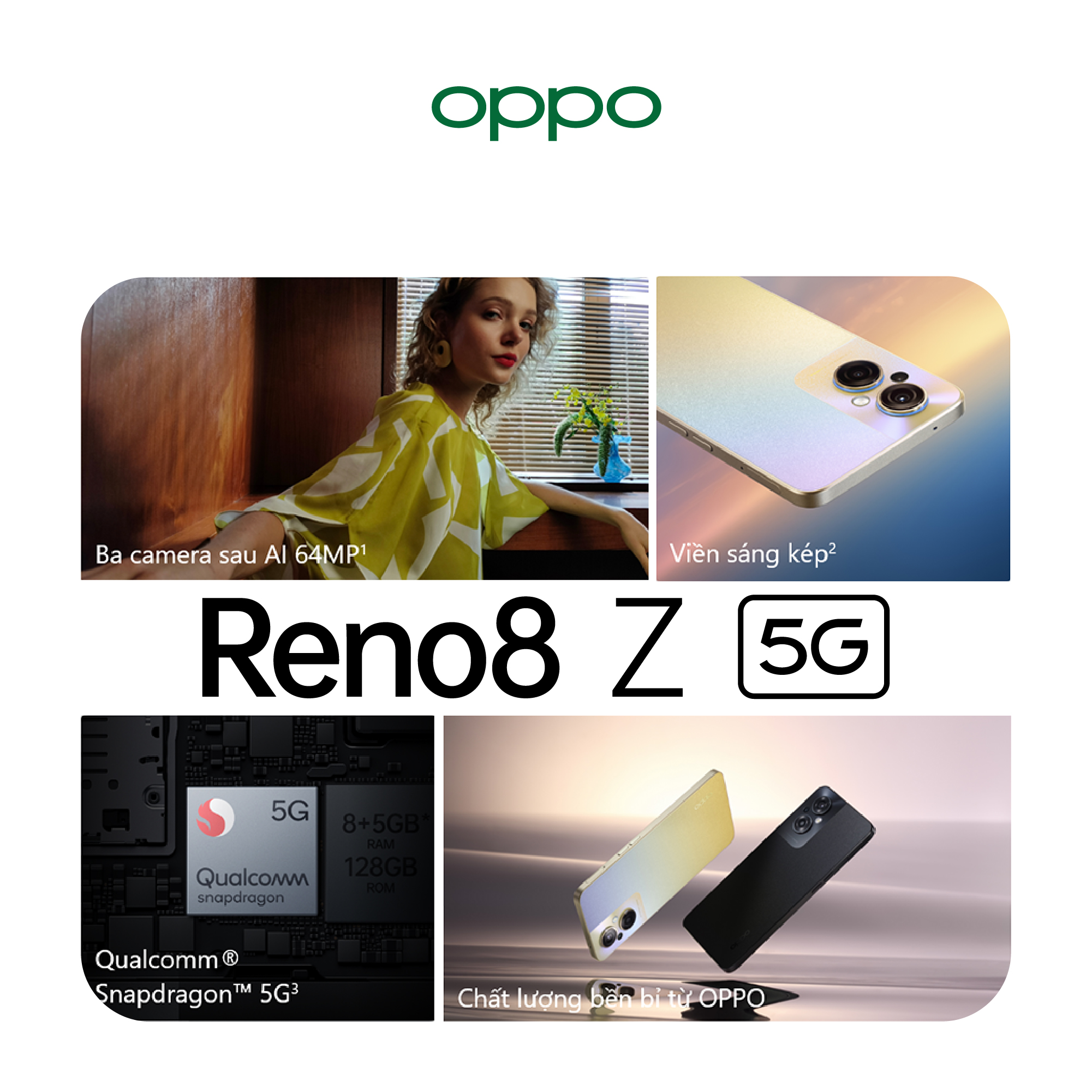 Điện Thoại Oppo Reno8 Z 5G (8GB/256GB) - Hàng Chính Hãng