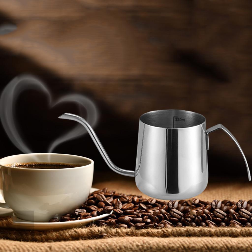 Food Grade Stainless Steel Coffee Kettle Gooseneck Coffee Pot Thin Mouth 250ml