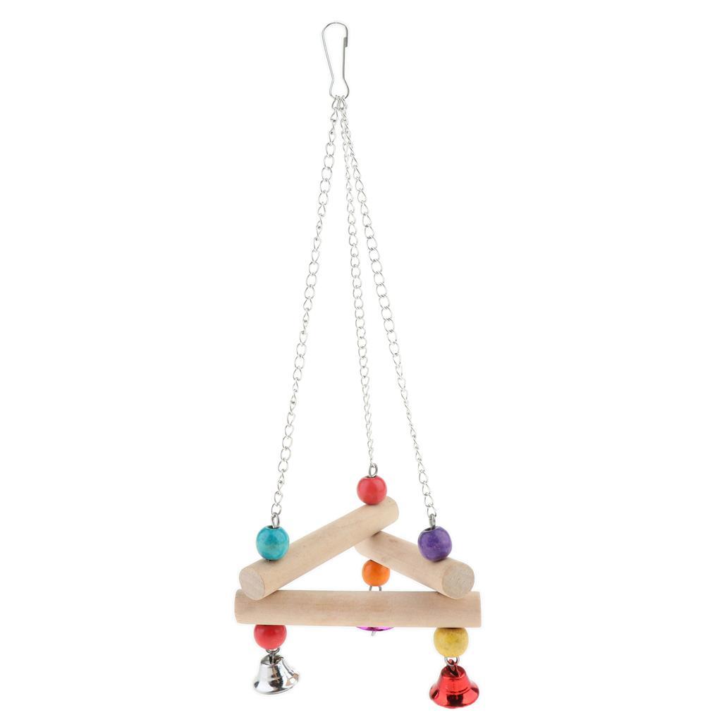 3pcs Pet Bird Bites Toy Parrot Chew Bell Toys Swing Cage Hanging Parakeet