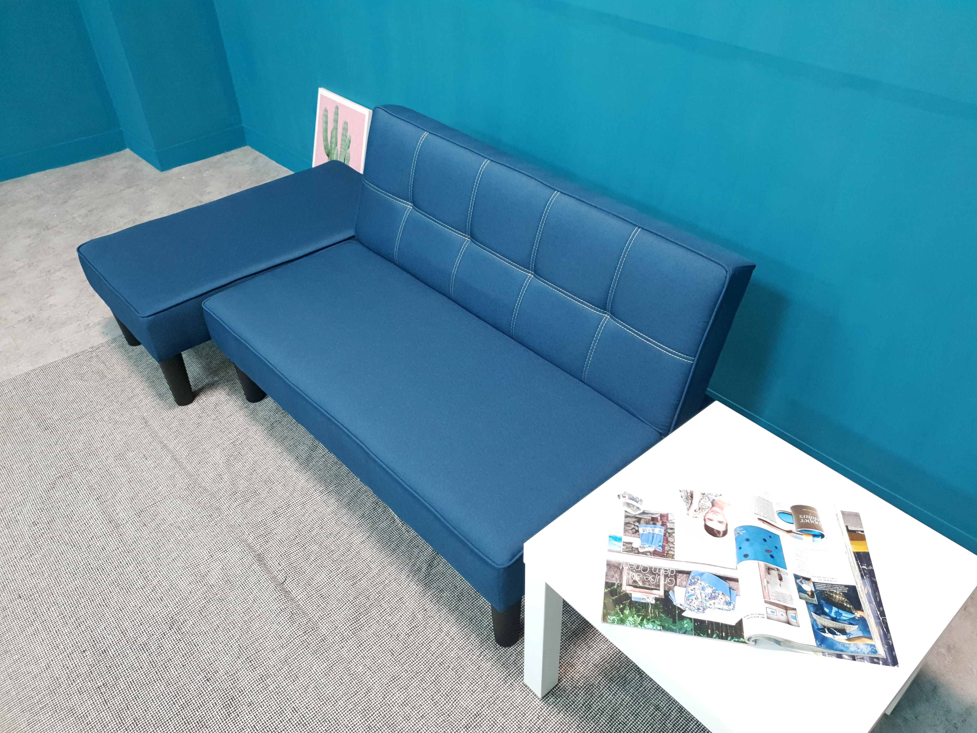 Sofa bed 3 trong 1 đa năng Juno sofa màu xanh dương