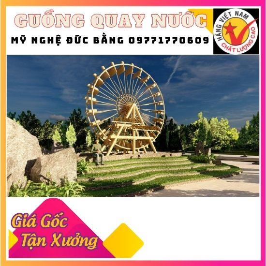 (đk 80) Guồng quay nước phong thủy ,thác nước bằng tre mi ni tiểu cảnh hồ cá