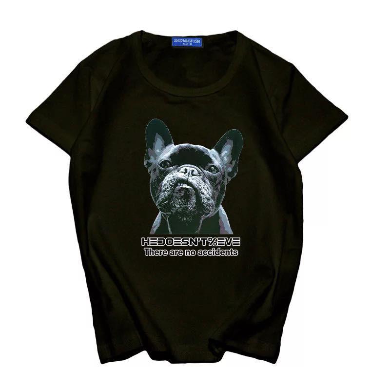 Áo thun unisex 100% cotton cao cấp in hình chó ngầu
