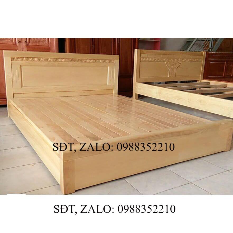 Giường bệt gỗ Sồi Nga kích thước từ 1m6x2m đến 2mx2m2