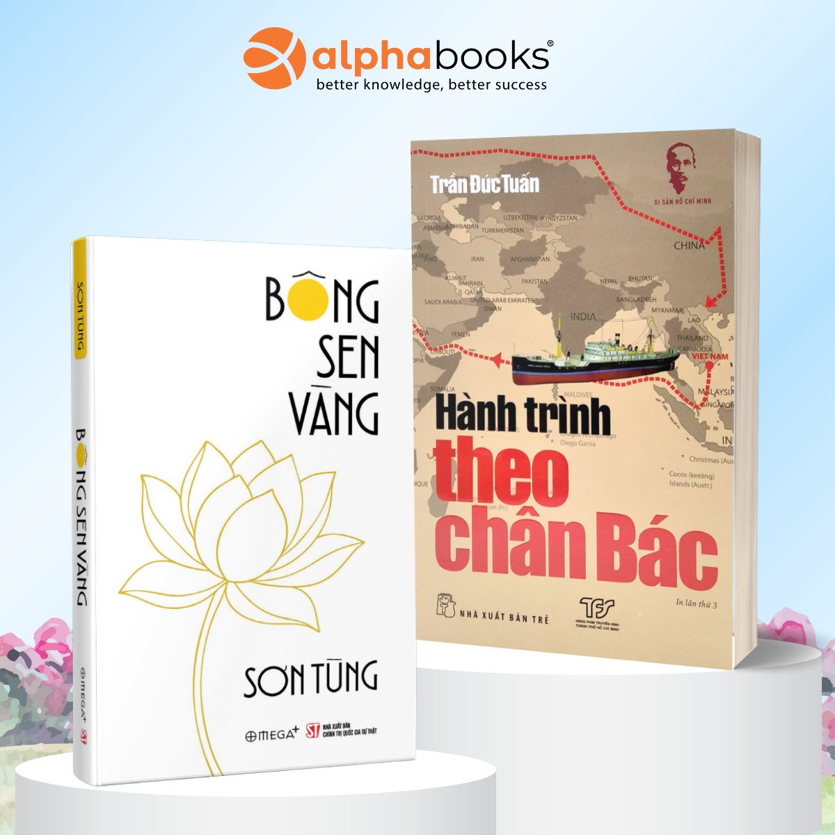Combo Bông Sen Vàng - Thời Niên Thiếu Của Chủ Tịch Hồ Chí Minh Dưới Ngòi Bút Nhà Văn Sơn Tùng (Omega Plus) + Hành Trình Theo Chân Bác (NXB Trẻ)