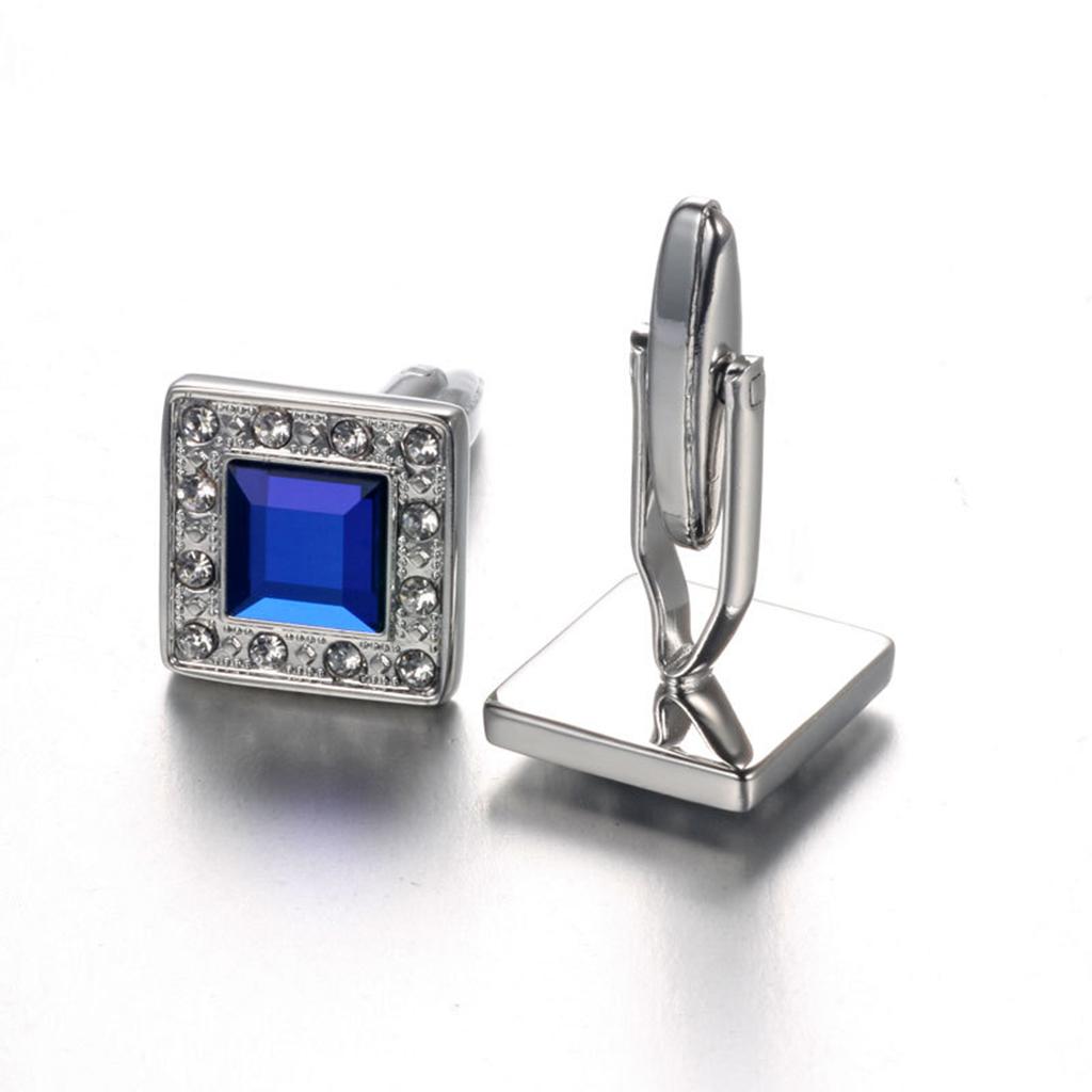 2pcs Mens French Shirt CuffLinks Crystal French Shirts Buttons Cuff Links