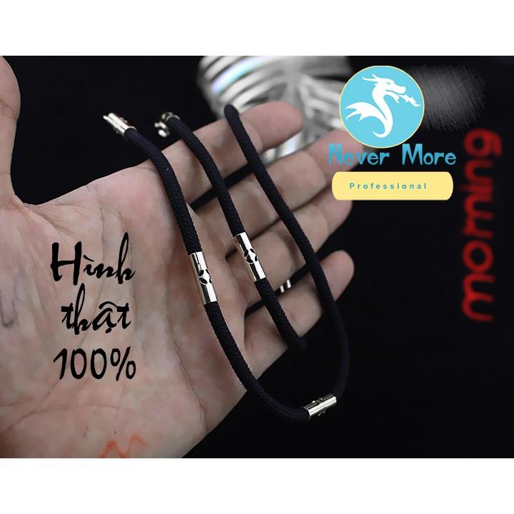 Dây chuyền dù đen cao cấp bọc khoanh inox hình kim tiền đem lại sự may mắn