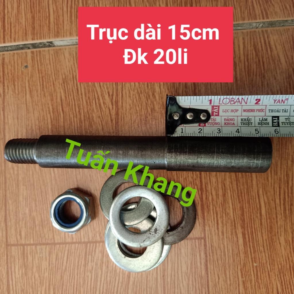 Trục bánh xe đẩy , xe ba gác loại ngắn 20li (20mm)